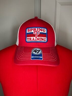 '47 Phila Phillies Spring Training Snap Back Trucker Hat Red White Kids - NWT